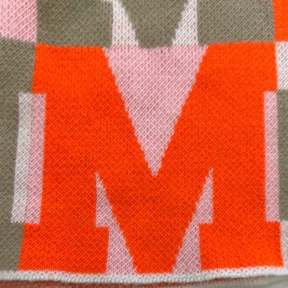 BAUBLEBAR On Repeat Custom Blanket throw LETTER M light pink/orange